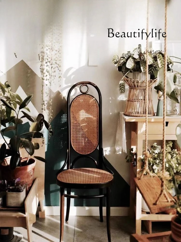 Modern Chinese solid wood rattan dining chair Chinese antique retro hotel coffee chair high back casual desk chair
Modern Chinese solid wood rattan dining chair Chinese antique retro hotel coffee chair high back casual desk chair