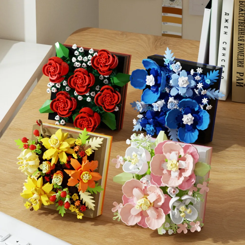 Drawable Building Blocks Artificial Flowers Creative DIY Jewelry Box Bouquet of Roses Flower Box Blocks for Valentine's Day
Drawable Building Blocks Artificial Flowers Creative DIY Jewelry Box Bouquet of Roses Flower Box Blocks for Valentine's Day