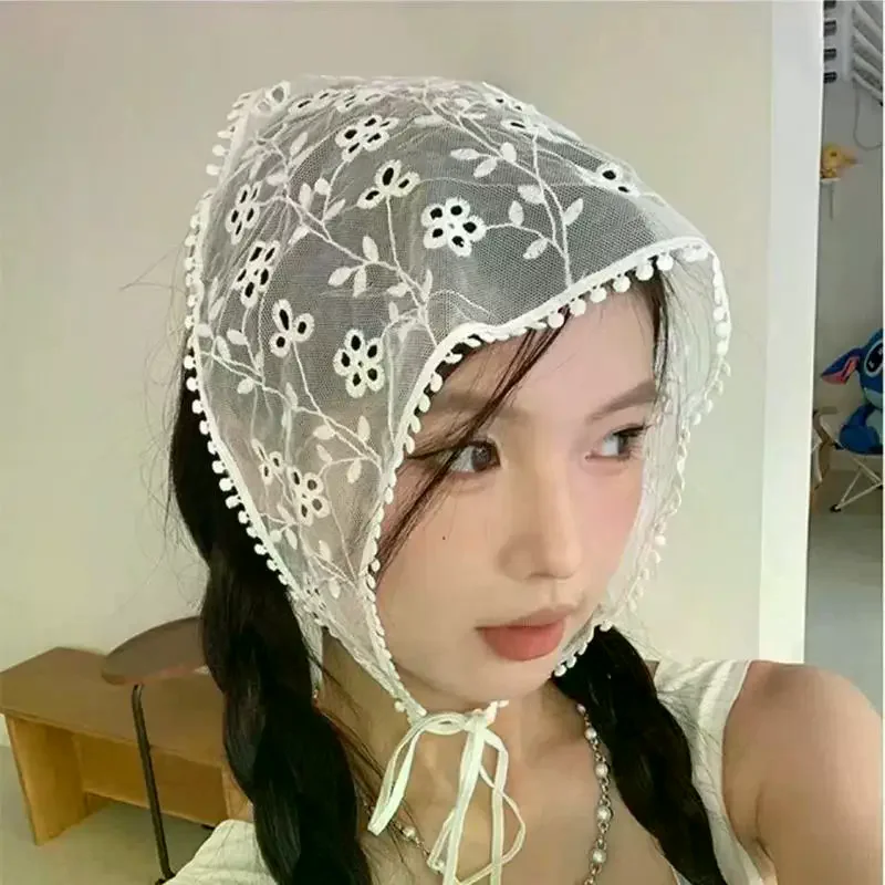 Fashion Lace Hair Scarf Wraps Women Retro White Lace Floral Triangle Headscarf Hat Travel Photo Headband Hair Accessories
Fashion Lace Hair Scarf Wraps Women Retro White Lace Floral Triangle Headscarf Hat Travel Photo Headband Hair Accessories