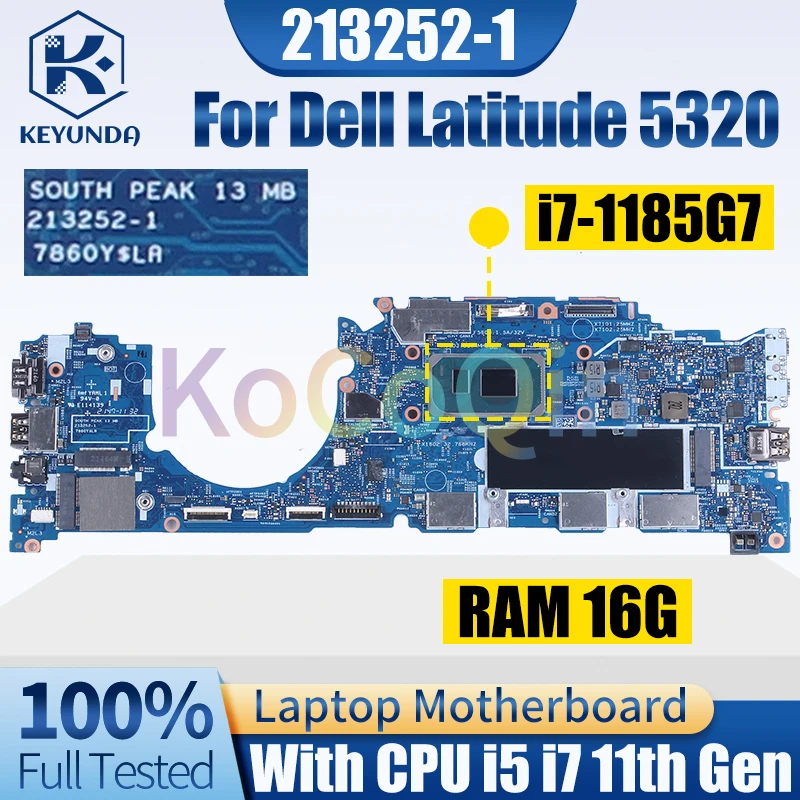 213252-1 For Dell Latitude 5320 Notebook Mainboard 0JR6X1 0GMW2X i5-1135G7 i7-1185G7 RAM 16G Laptop Motherboard Full Tested
213252-1 For Dell Latitude 5320 Notebook Mainboard 0JR6X1 0GMW2X i5-1135G7 i7-1185G7 RAM 16G Laptop Motherboard Full Tested