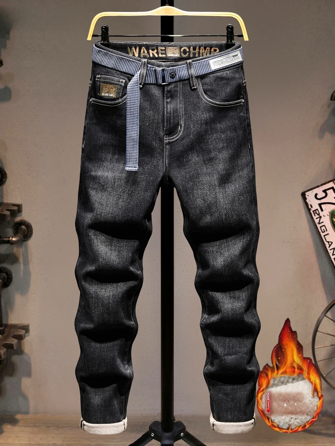 Высококачественные мужские зимние джинсы с вышивкой и флисовой подкладкой, зауженные прямые, модные, молодежные, универсальные, удлиненные брюки
Высококачественные мужские зимние джинсы с вышивкой и флисовой подкладкой, зауженные прямые, модные, молодежные, универсальные, удлиненные брюки