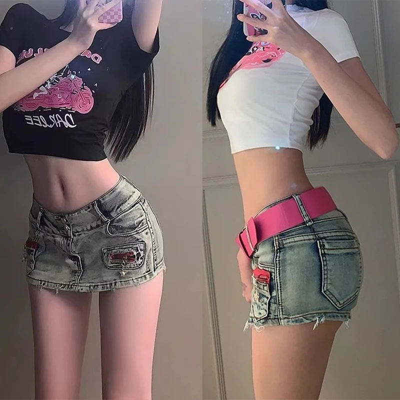 Women High Waist Vintage Patchwork Denim Skirts Lady Fashion Korean Style Y2k Shorts Skirts Girls Harajuku Streetwear Blue Dress
Women High Waist Vintage Patchwork Denim Skirts Lady Fashion Korean Style Y2k Shorts Skirts Girls Harajuku Streetwear Blue Dress