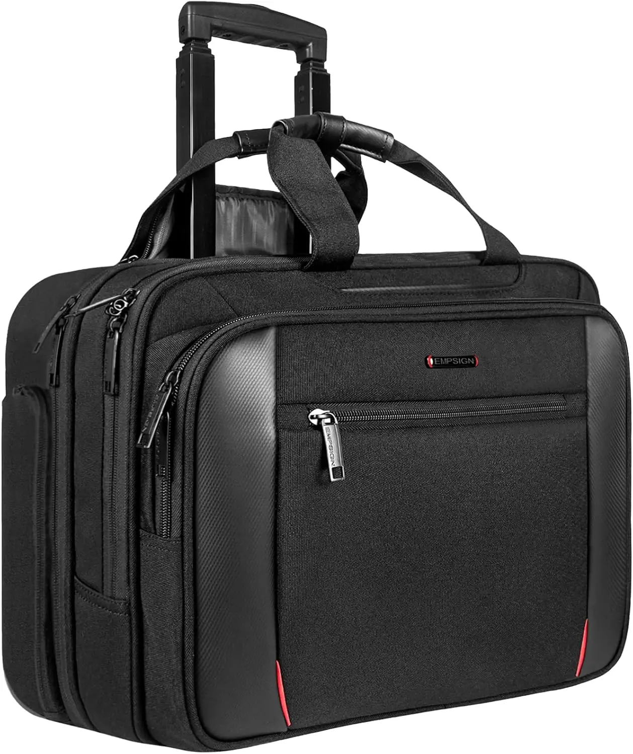 17.3" Rolling Laptop Bag with Wheels, Water Repellent Travel Underseat Case, RFID Blocking Pocket for Women and Men - Black
17.3" Rolling Laptop Bag with Wheels, Water Repellent Travel Underseat Case, RFID Blocking Pocket for Women and Men - Black