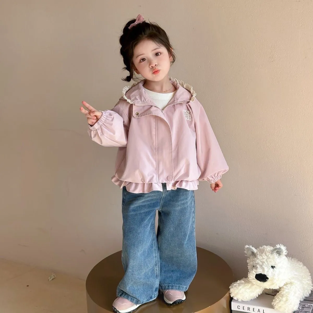 Baby Girl's Hooded Jacket Solid Color Casual Zipper Children's Coat Spring Autumn New Style
Baby Girl's Hooded Jacket Solid Color Casual Zipper Children's Coat Spring Autumn New Style