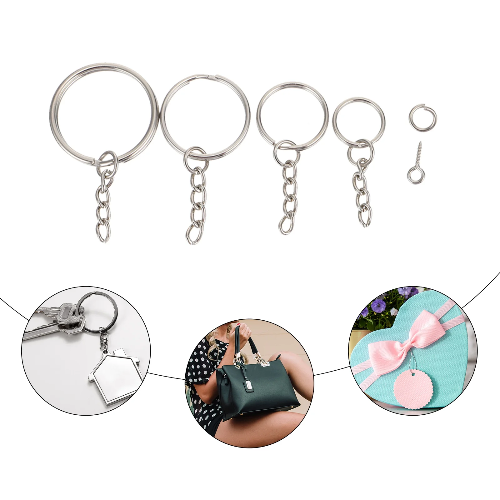 100pcs Zinc Alloy Keychain Accessories Diy Key Rings With Open Rings Screws Craft Metal Connectors For Gifts Decorations Chain
100pcs Zinc Alloy Keychain Accessories Diy Key Rings With Open Rings Screws Craft Metal Connectors For Gifts Decorations Chain