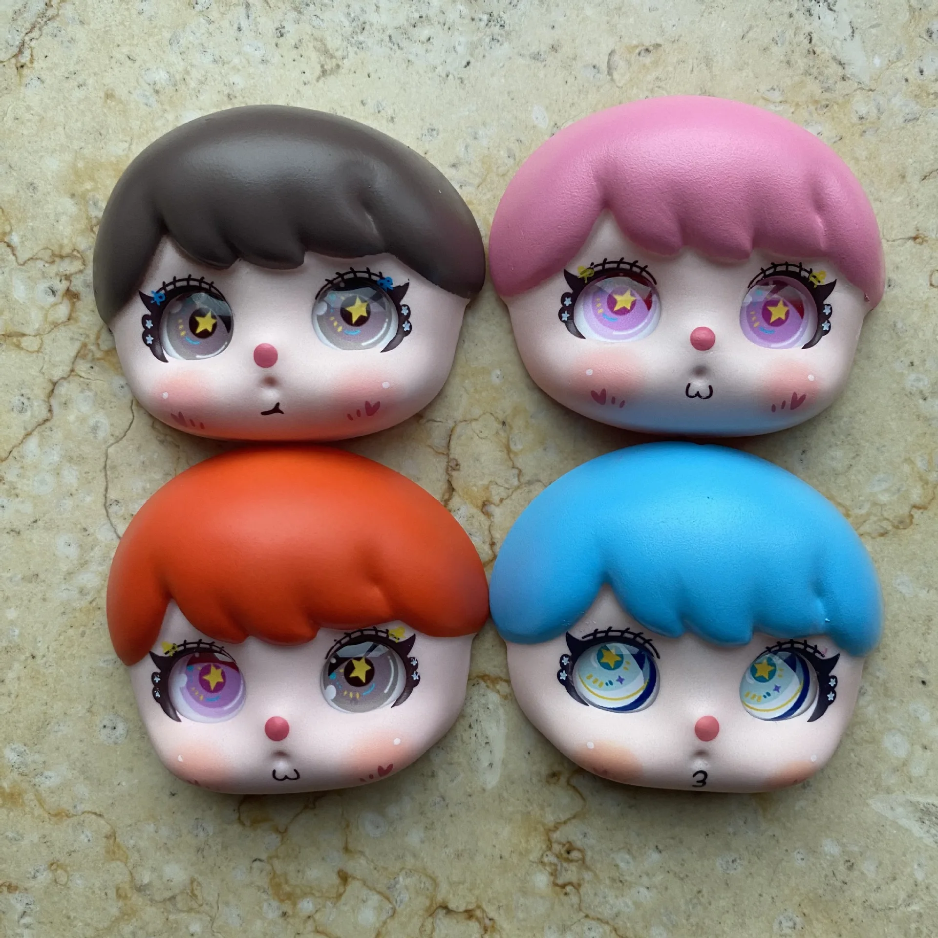 Stress-relief enamel doll head, slow-rebound cartoon pinch toy, cute face skin toy accessory, pendant
Stress-relief enamel doll head, slow-rebound cartoon pinch toy, cute face skin toy accessory, pendant