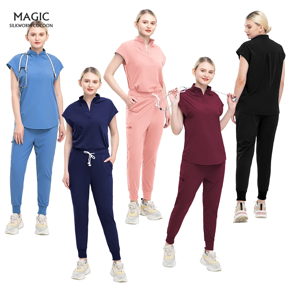 Mandarin Collar Scrub Set Women Pet Hospital Nursing Suit Dental Clinic Doctor Workwear Short Sleeved Pharmacist Medical Uniform
Mandarin Collar Scrub Set Women Pet Hospital Nursing Suit Dental Clinic Doctor Workwear Short Sleeved Pharmacist Medical Uniform