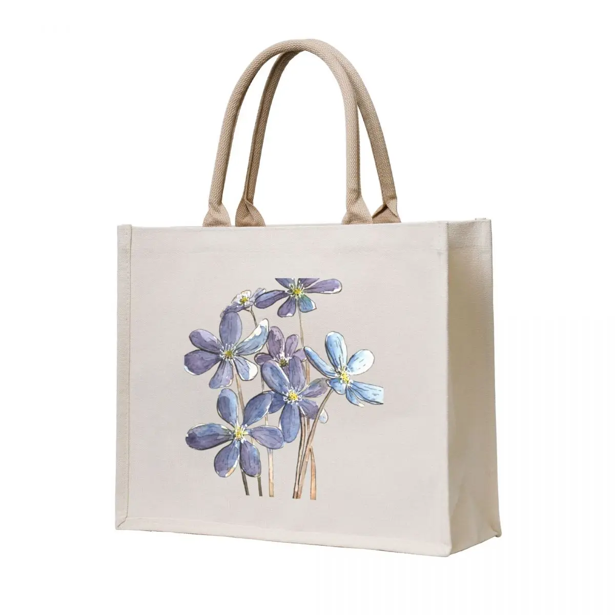 Hepatica Flowers Watercolor Painting Tote Bag tote custom supermarket folding men's women
Hepatica Flowers Watercolor Painting Tote Bag tote custom supermarket folding men's women