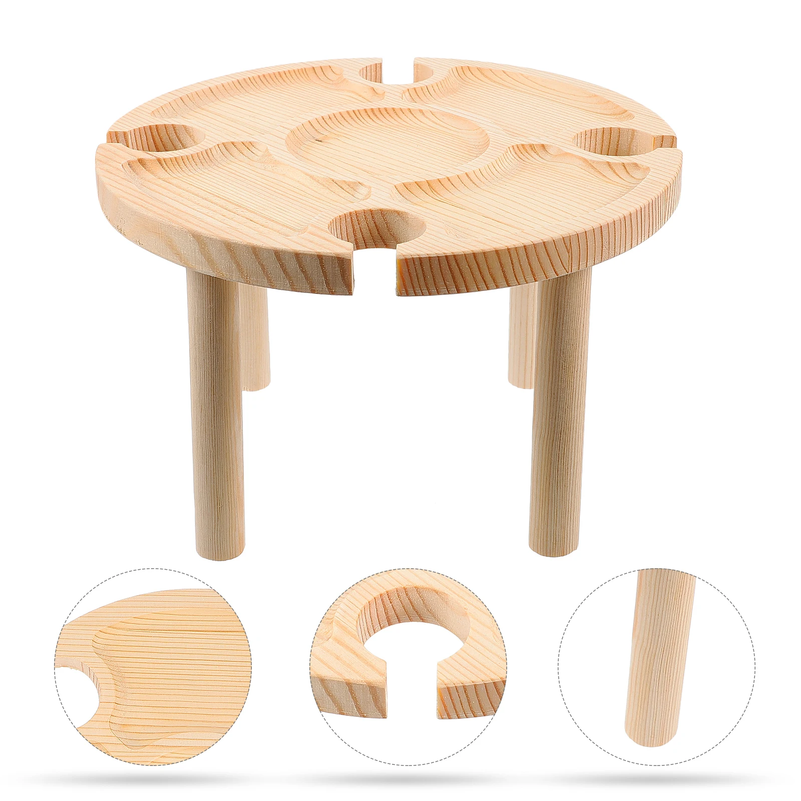 Portable Snacks Wood Wine Storage Home Wine Glass Table Foldable Outdoor Picnic Beach Small Food serving Desk Round Tables
Portable Snacks Wood Wine Storage Home Wine Glass Table Foldable Outdoor Picnic Beach Small Food serving Desk Round Tables