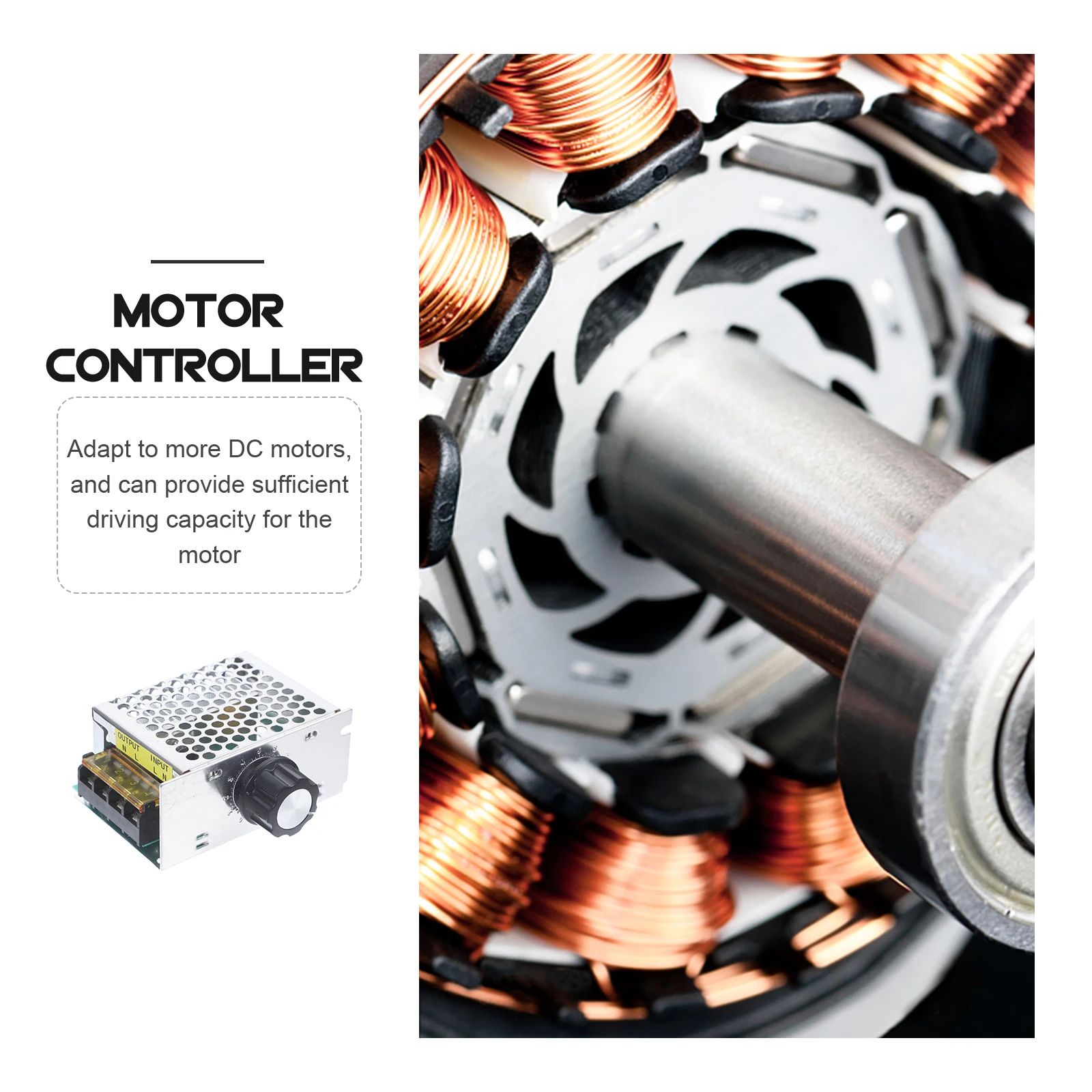 35A 4-Position Terminal Voltage Regulator 4000W Motor Speed Control Regulator for DC Motors High Temperature Circuit Board Metal
35A 4-Position Terminal Voltage Regulator 4000W Motor Speed Control Regulator for DC Motors High Temperature Circuit Board Metal