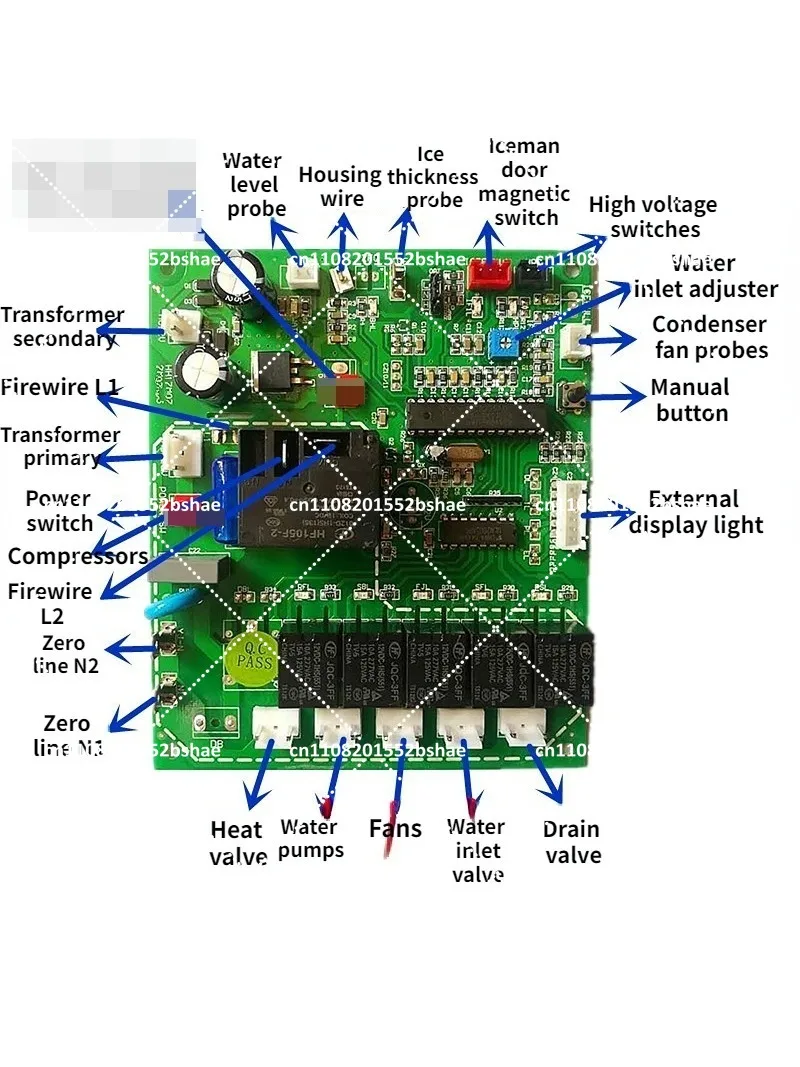 Ice Machine Control Board Circuit Board Replacement Parts for Cube Maker Maintenance