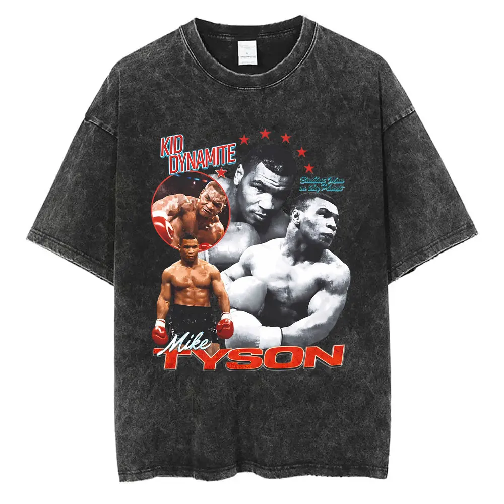 Washed Vintage KID DYNAMITE Mike Tyson Graphic T-shirt Men Women Hip Hop Gothic Rock T Shirt Men's Summer Fitness Gym T-shirts
Washed Vintage KID DYNAMITE Mike Tyson Graphic T-shirt Men Women Hip Hop Gothic Rock T Shirt Men's Summer Fitness Gym T-shirts