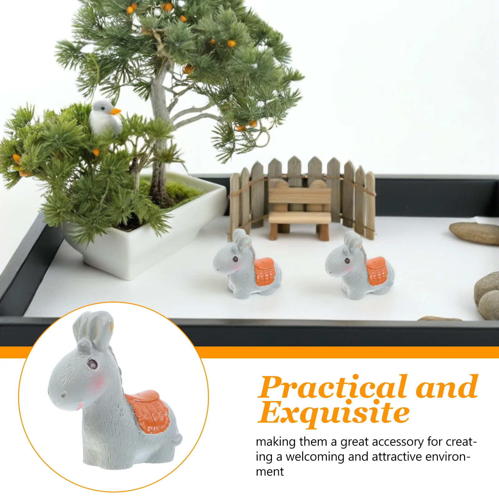 6Pcs Mini Donkey Ornaments Resin Animal Decorations for Garden Micro Landscape Tiny Resin Farm Animal Crafts Donkey Statue
6Pcs Mini Donkey Ornaments Resin Animal Decorations for Garden Micro Landscape Tiny Resin Farm Animal Crafts Donkey Statue