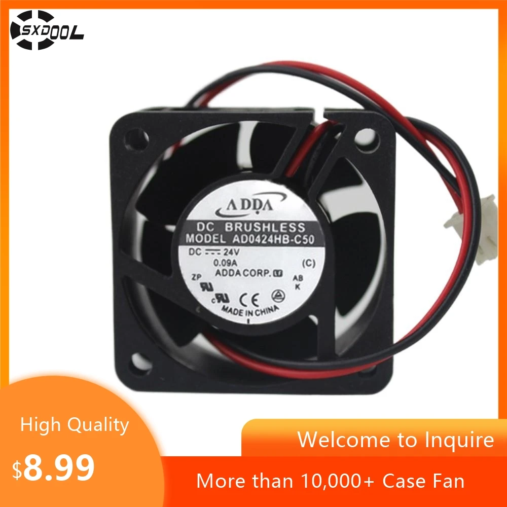 40mm X 20mm Fan for AD0424HB-C50 DC 24V 4cm Cooling Fan 9.8 CFM 7800RPM Dual Ball Bearing for Servers & Electronics
40mm X 20mm Fan for AD0424HB-C50 DC 24V 4cm Cooling Fan 9.8 CFM 7800RPM Dual Ball Bearing for Servers & Electronics