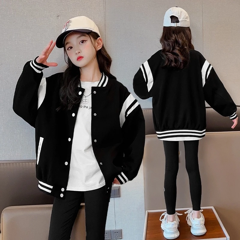 Hot Selling Girls Baseball Jacket New Spring Autumn Kids Casual Coat for Big Children sport Outerwear for 4-14Years
Hot Selling Girls Baseball Jacket New Spring Autumn Kids Casual Coat for Big Children sport Outerwear for 4-14Years