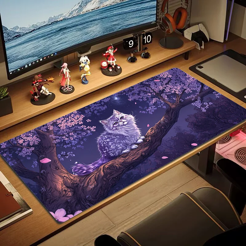 Purple Persian cat cherry blossom tree pattern mouse pad rubber anti slip computer desktop pads thick keyboard PC accessories
Purple Persian cat cherry blossom tree pattern mouse pad rubber anti slip computer desktop pads thick keyboard PC accessories