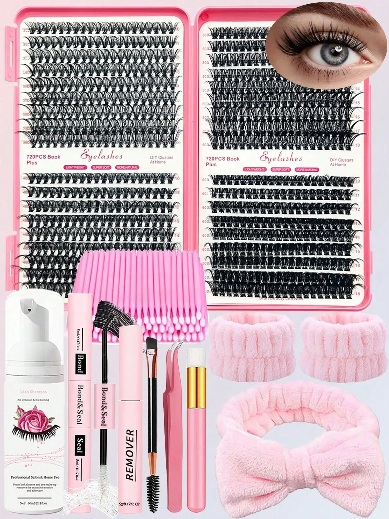 10pcs DIY Lash Extension Kit 640/720pcs Lash Clusters Kit C/D Curl DIY Eyelashes Kit
10pcs DIY Lash Extension Kit 640/720pcs Lash Clusters Kit C/D Curl DIY Eyelashes Kit