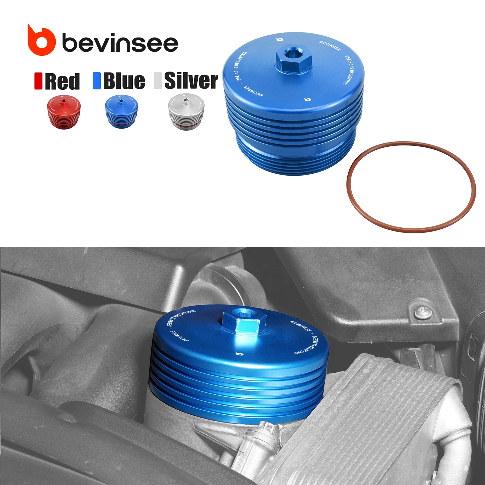 BEVINSEE Oil Filter Housing Cap for BMW F10 F11 F1 F20 F22 F30 F31 F36 F32 E87 E90,X3 F25/E83,X5 F15/E70,Replace for 11427525334
BEVINSEE Oil Filter Housing Cap for BMW F10 F11 F1 F20 F22 F30 F31 F36 F32 E87 E90,X3 F25/E83,X5 F15/E70,Replace for 11427525334