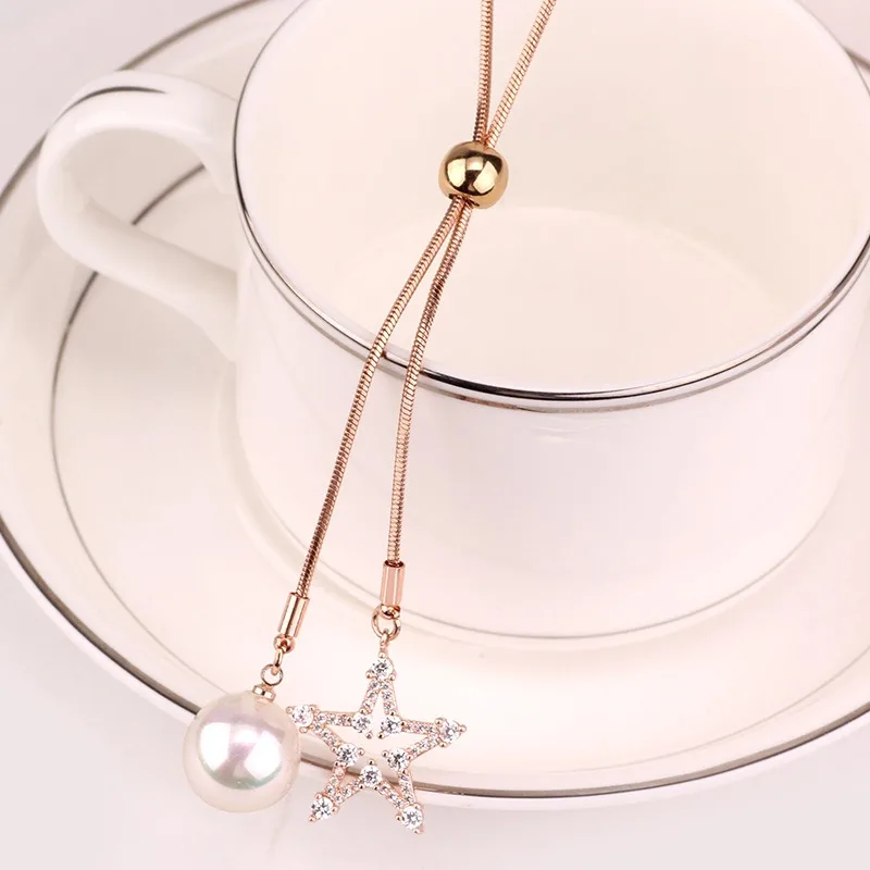 A stylish and elegant five-pointed star pendant sweater chain for 2025, a long-lasting necklace for Ms. Su
A stylish and elegant five-pointed star pendant sweater chain for 2025, a long-lasting necklace for Ms. Su