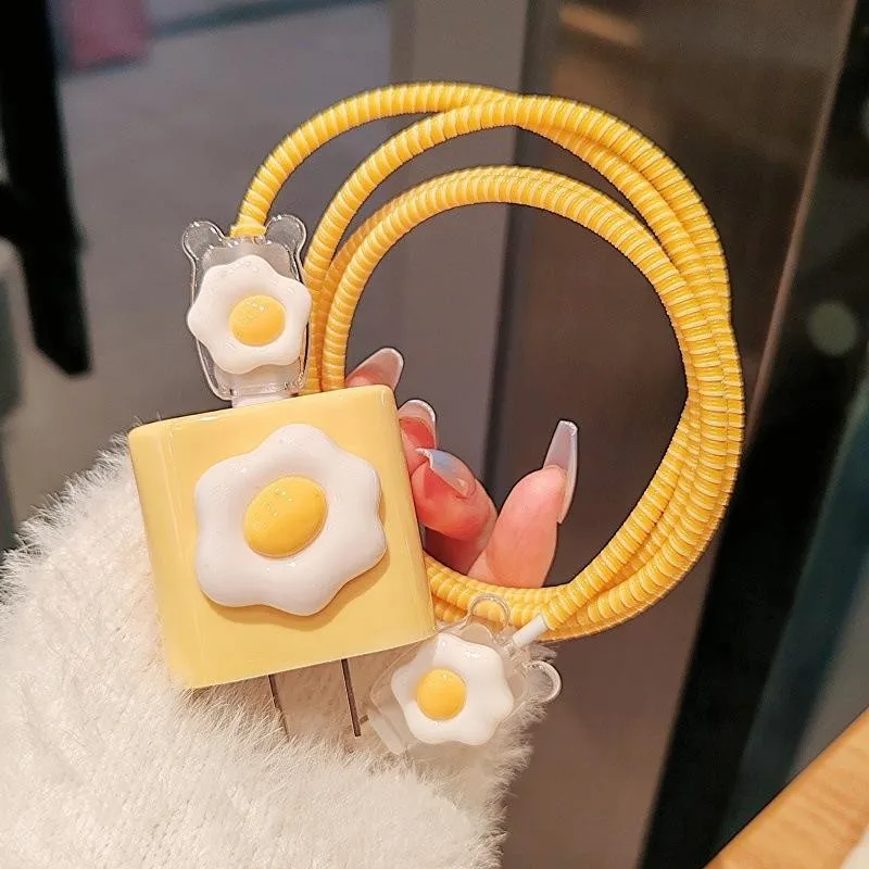 New Diy Yellow Egg Charger Cable Protector Cover for IPhone 15 14 13 12 18W 20W Charger Data Cord Winder Protective
New Diy Yellow Egg Charger Cable Protector Cover for IPhone 15 14 13 12 18W 20W Charger Data Cord Winder Protective
