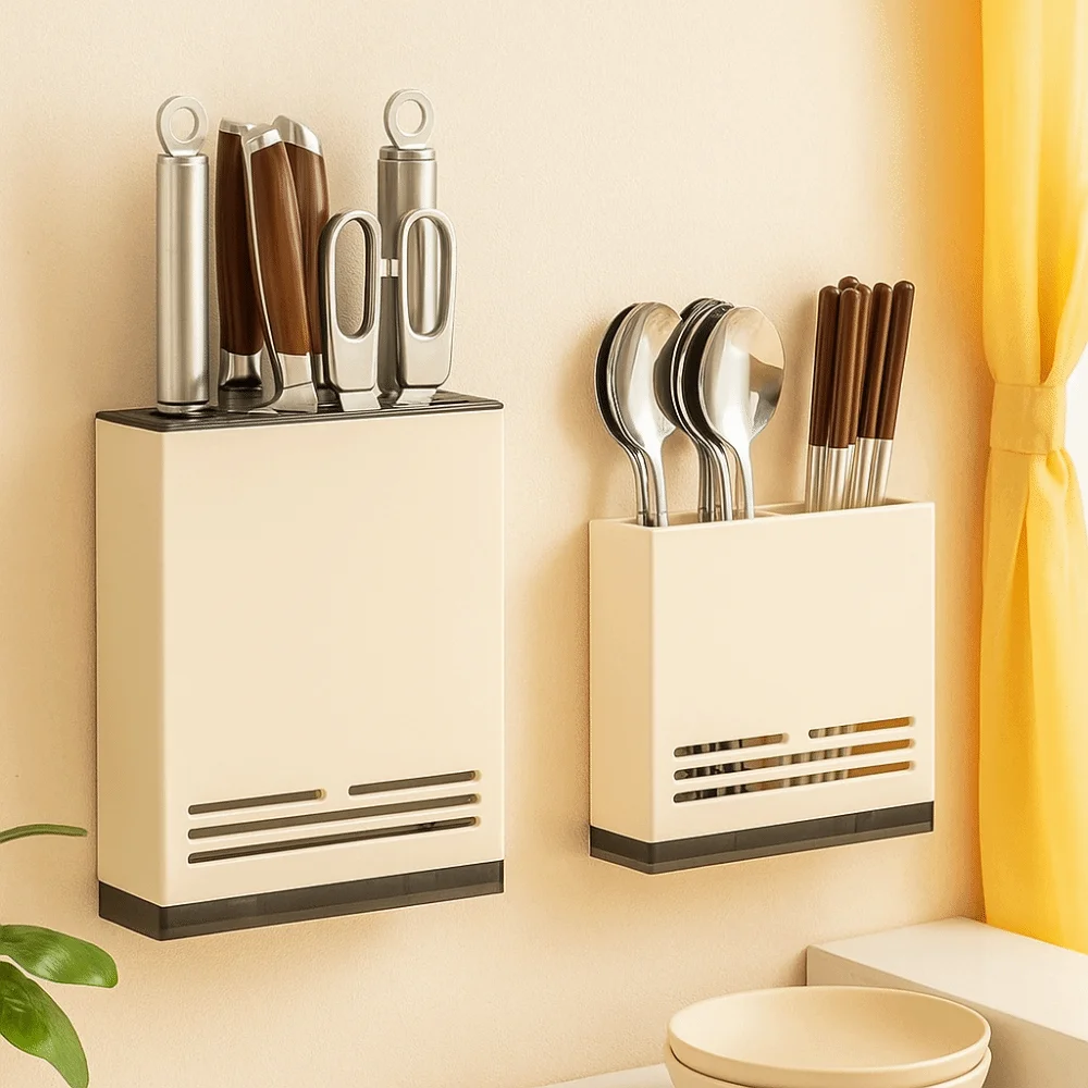 Wall Mounted Chopstick Tube Rust-proof Carbon Steel Cutter Holder Wear-resistant with Drain Pan Tableware Storage Rack
Wall Mounted Chopstick Tube Rust-proof Carbon Steel Cutter Holder Wear-resistant with Drain Pan Tableware Storage Rack