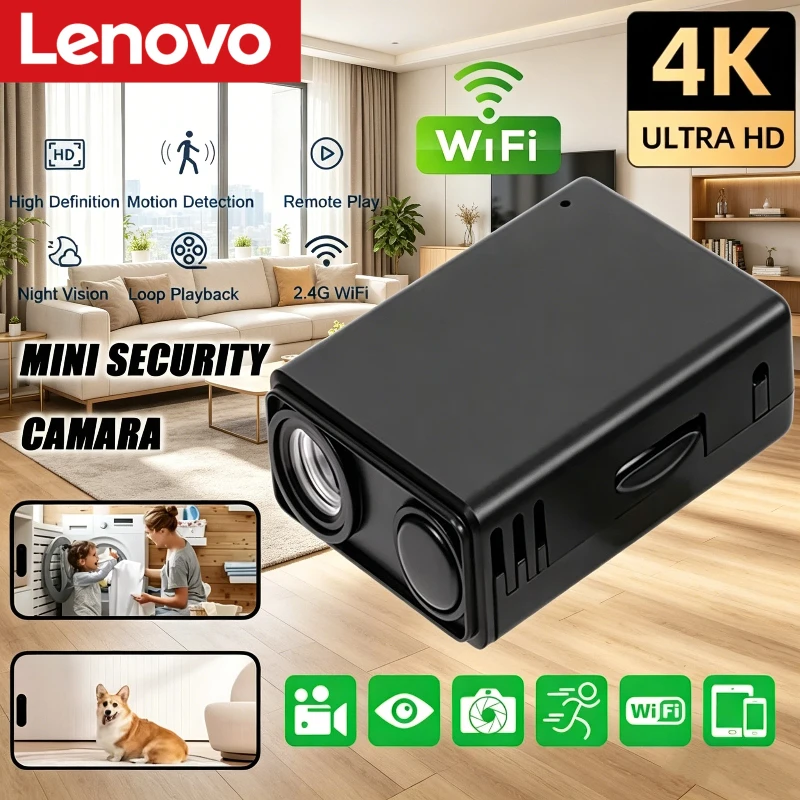 Lenovo 4K Mini Security Camera WiFi Wireless Monitor Remote Motion Detecting Camcorders Security Indoor Surveillance 2026 NEW
Lenovo 4K Mini Security Camera WiFi Wireless Monitor Remote Motion Detecting Camcorders Security Indoor Surveillance 2026 NEW