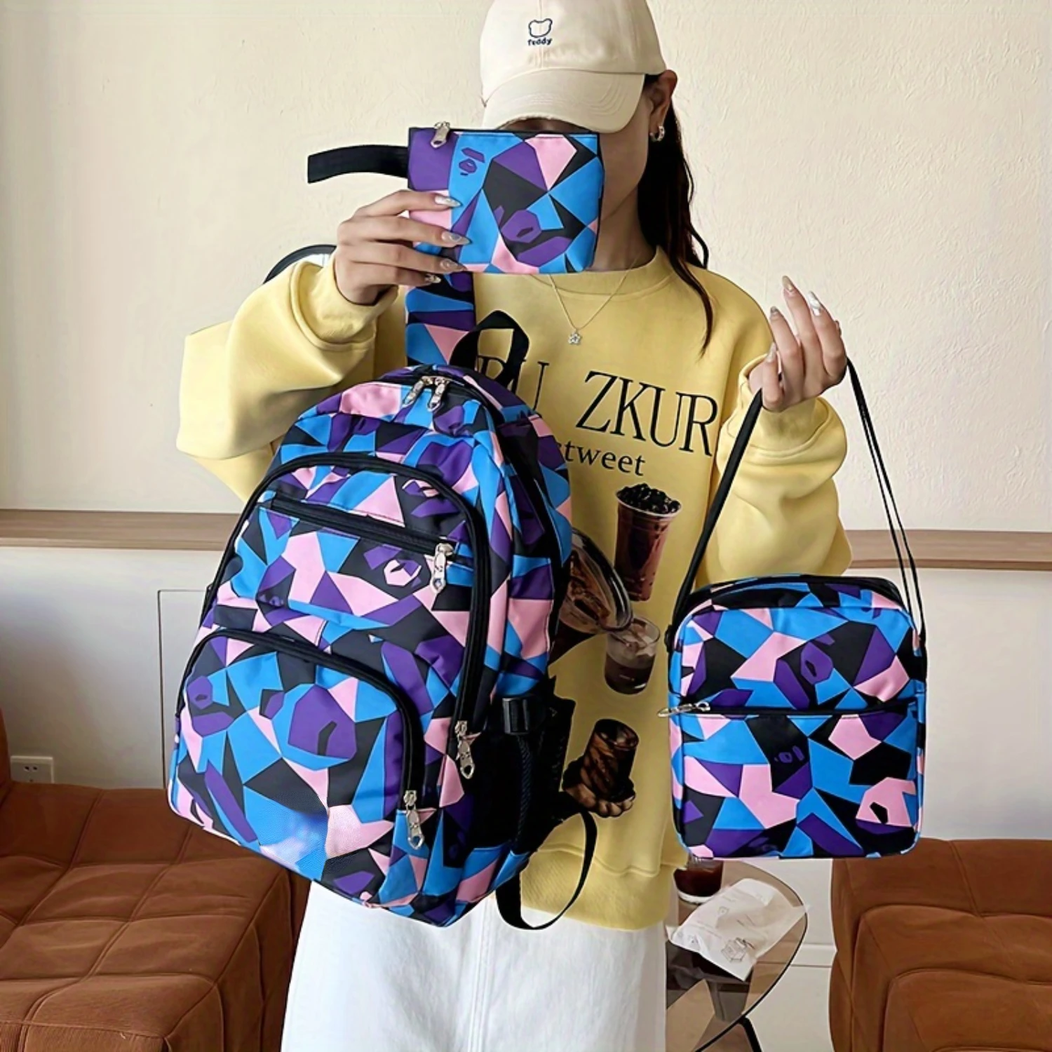 3pcs Fashion Backpack Set: Large Capacity Daypack, School, Travel Knapsack, Shoulder Bag & Pencil Case
3pcs Fashion Backpack Set: Large Capacity Daypack, School, Travel Knapsack, Shoulder Bag & Pencil Case