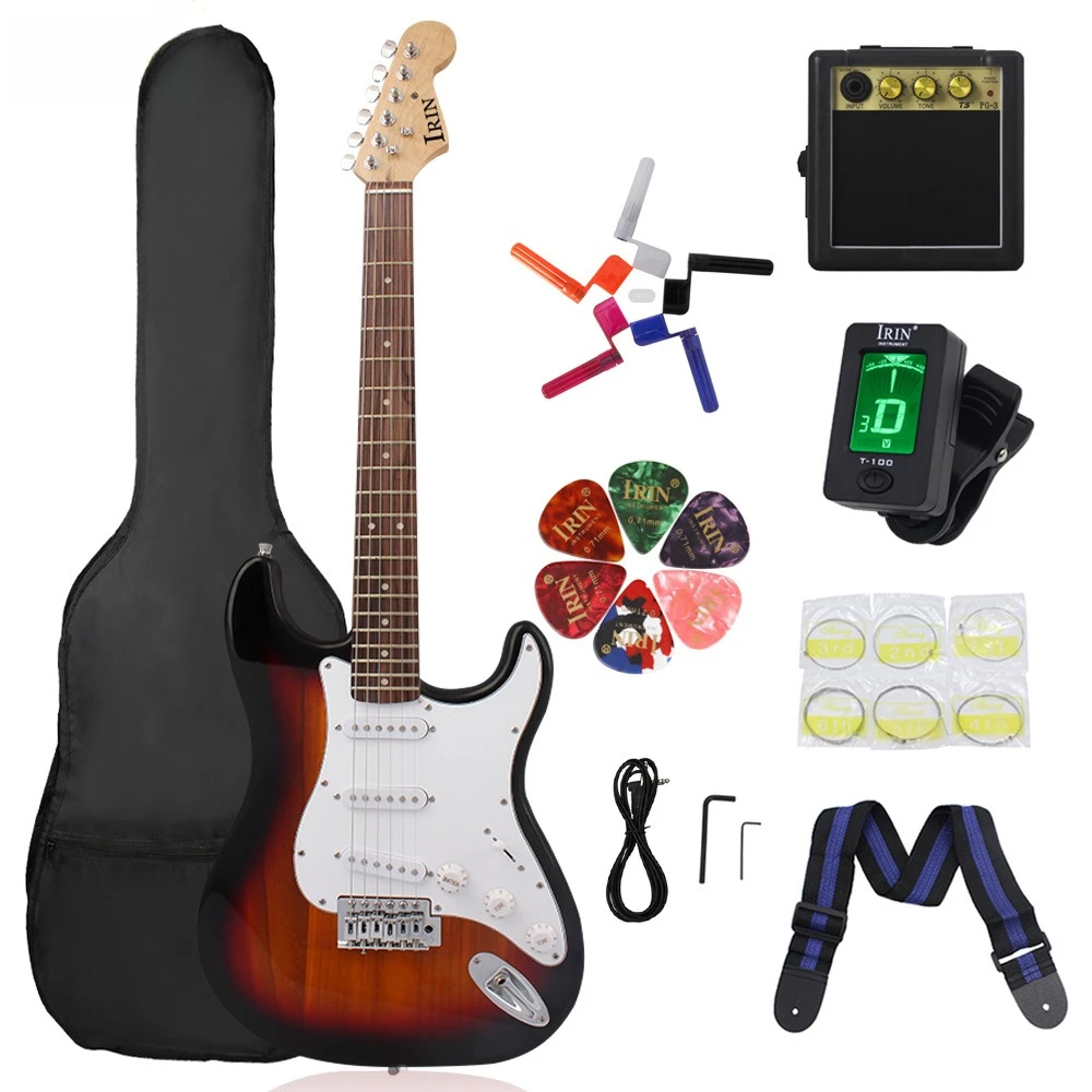 Electric Guitar Beginner Kit,39" Full Size Electric Guitar HSS Pick Up,Professional Grade Adult Beginners Introduction Electric
Electric Guitar Beginner Kit,39" Full Size Electric Guitar HSS Pick Up,Professional Grade Adult Beginners Introduction Electric