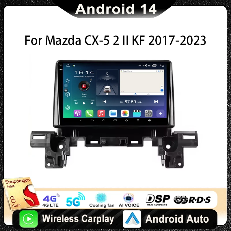 For Mazda CX-5 2 II KF 2017-2023 Car Radio Multimedia Video Player Navigation GPS Android14 Carplay
For Mazda CX-5 2 II KF 2017-2023 Car Radio Multimedia Video Player Navigation GPS Android14 Carplay