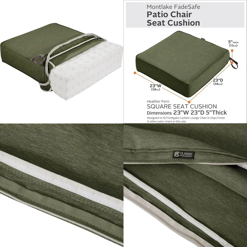 Water-Resistant Outdoor Cushion Set, 23x23x5 Seat, 21x20x4 Back, Heather Gray
Water-Resistant Outdoor Cushion Set, 23x23x5 Seat, 21x20x4 Back, Heather Gray