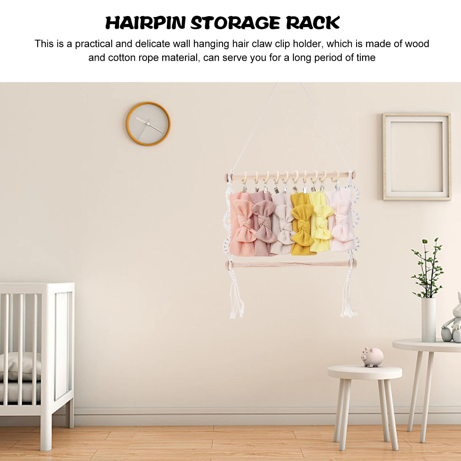 2 Layer Removable Cotton Rope Macrame Hair Accessories ganizer Storage Wall Decor Claw Clip Holder Hair Clip Storage Boho Style
2 Layer Removable Cotton Rope Macrame Hair Accessories ganizer Storage Wall Decor Claw Clip Holder Hair Clip Storage Boho Style