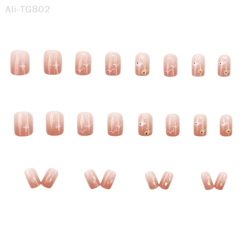 24 шт. коротких квадратных накладных ногтей с мультяшным рисунком рыбы-петрели, полное покрытие, на желейной основе, съемные, с накладными типсами
24 шт. коротких квадратных накладных ногтей с мультяшным рисунком рыбы-петрели, полное покрытие, на желейной основе, съемные, с накладными типсами