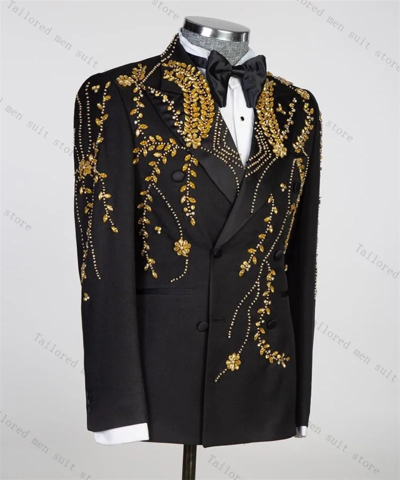 Gold Crystals Men Suit Set 2 Pieces Blazer+Pant Formal Work Office Male Jacket Coat Trousers Prom Cotton Groom Wedding Tuxedos
Gold Crystals Men Suit Set 2 Pieces Blazer+Pant Formal Work Office Male Jacket Coat Trousers Prom Cotton Groom Wedding Tuxedos