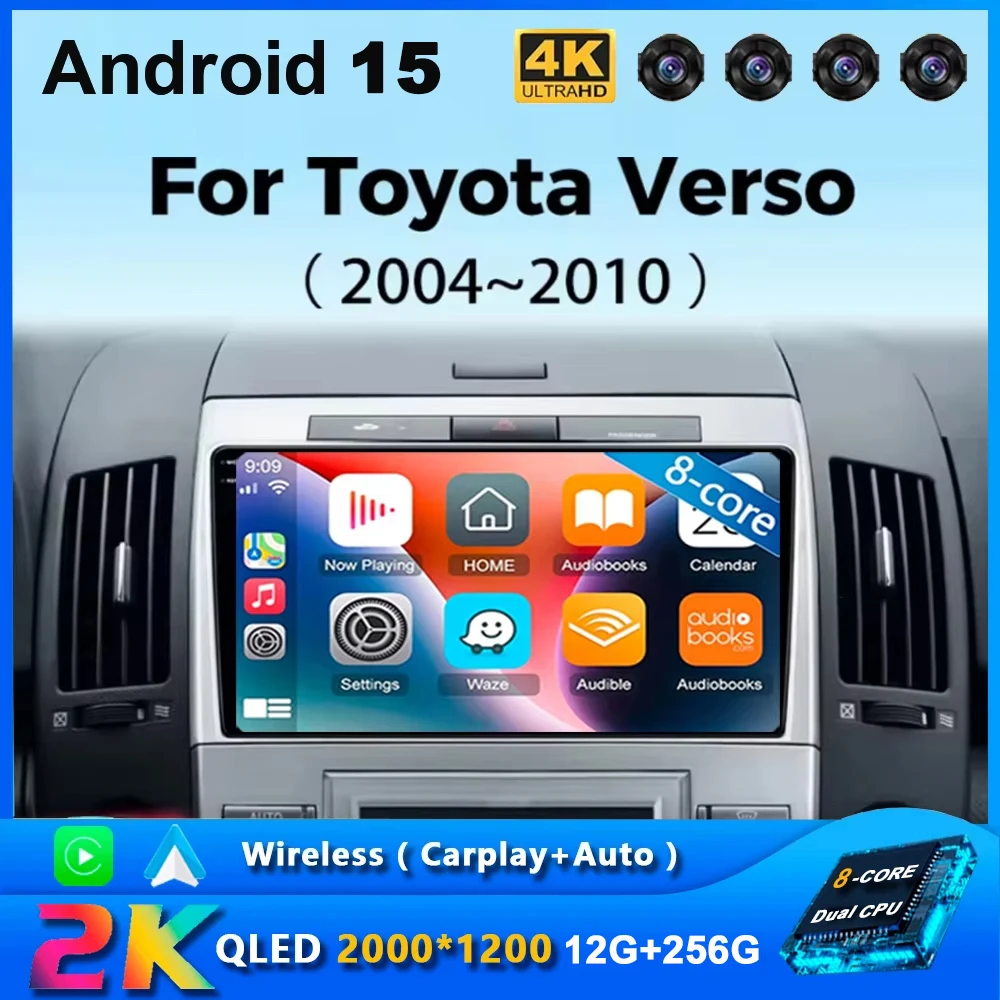 Android 15 Car Radio For Toyota Corolla Verso AR10 2004 - 2009 Multimedia Player 2Din Carplay Stereo Headunit Audio Wifi 4G
Android 15 Car Radio For Toyota Corolla Verso AR10 2004 - 2009 Multimedia Player 2Din Carplay Stereo Headunit Audio Wifi 4G
