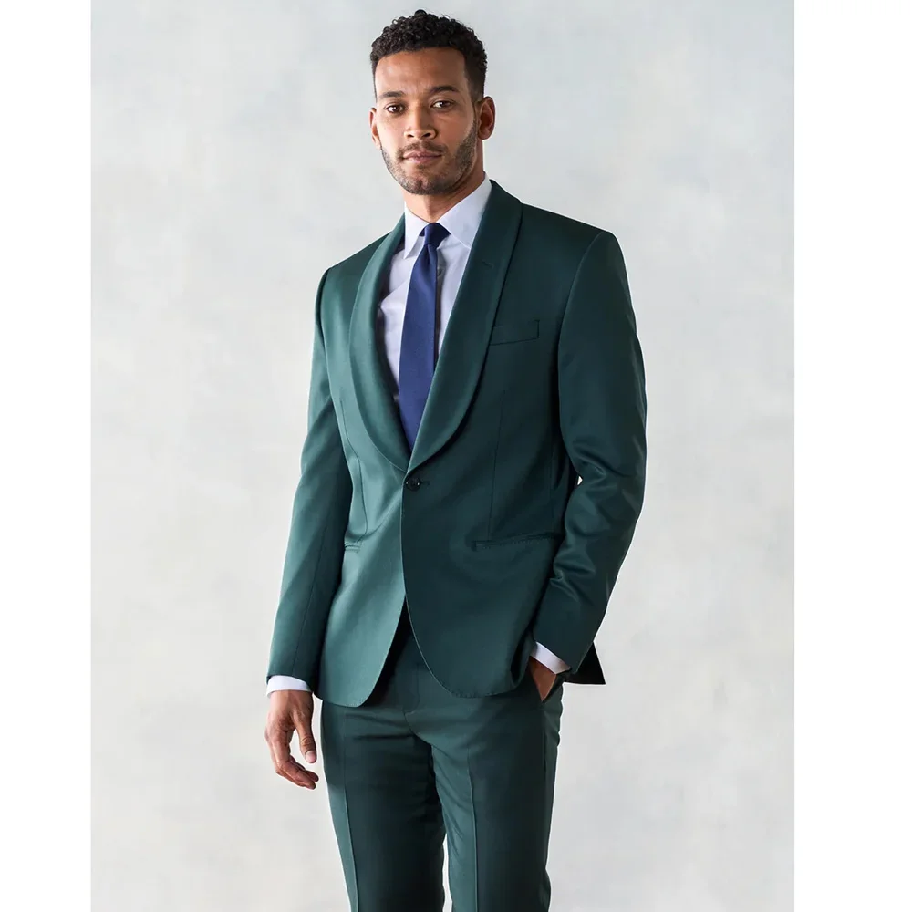 Formal One Button Shawl Lapel Men's Suits Flat Elegant Wedding Groom 2 Piece Jacket Pants Slim Fit Custom Outfits Costume Homme
Formal One Button Shawl Lapel Men's Suits Flat Elegant Wedding Groom 2 Piece Jacket Pants Slim Fit Custom Outfits Costume Homme