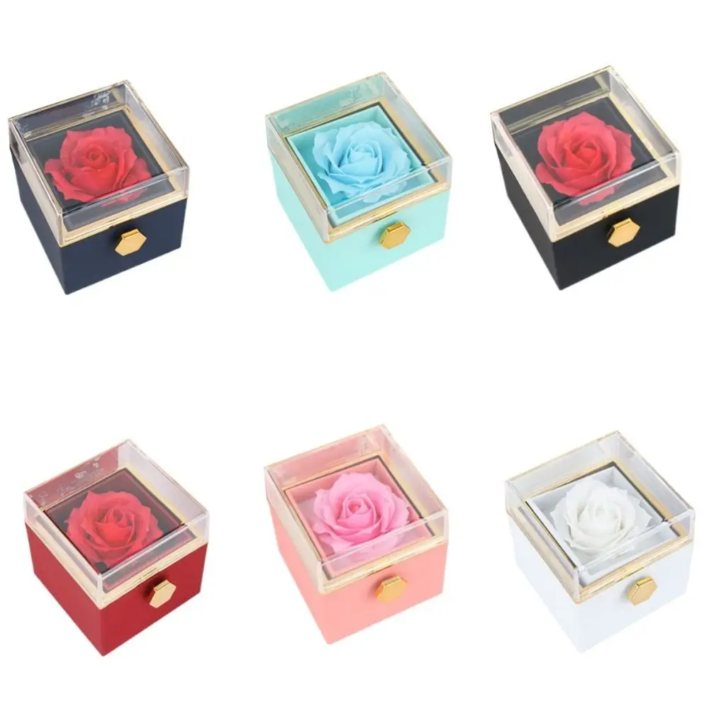 Rotation Rose Jewelry Gift Box Ring Display Necklace Storage Proposal Ring Boxes Eternal Rose Dustproof Jewelry Display Rack
Rotation Rose Jewelry Gift Box Ring Display Necklace Storage Proposal Ring Boxes Eternal Rose Dustproof Jewelry Display Rack