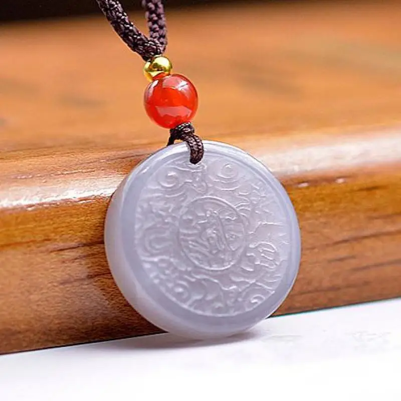Genuine China Nephrite Stone Purple Jade Round Pendant Necklace Women Certified Jewelry Natural Hetian Jade Lucky Charm Amulet
Genuine China Nephrite Stone Purple Jade Round Pendant Necklace Women Certified Jewelry Natural Hetian Jade Lucky Charm Amulet