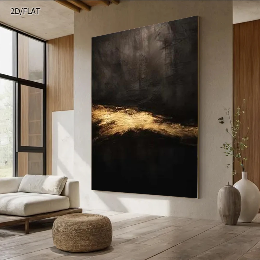 100% Handmade Abstract Oil Painting - Black Canvas with Golden Beam Wall Art Picture for Home Living Room Decor Image Artwork
100% Handmade Abstract Oil Painting - Black Canvas with Golden Beam Wall Art Picture for Home Living Room Decor Image Artwork