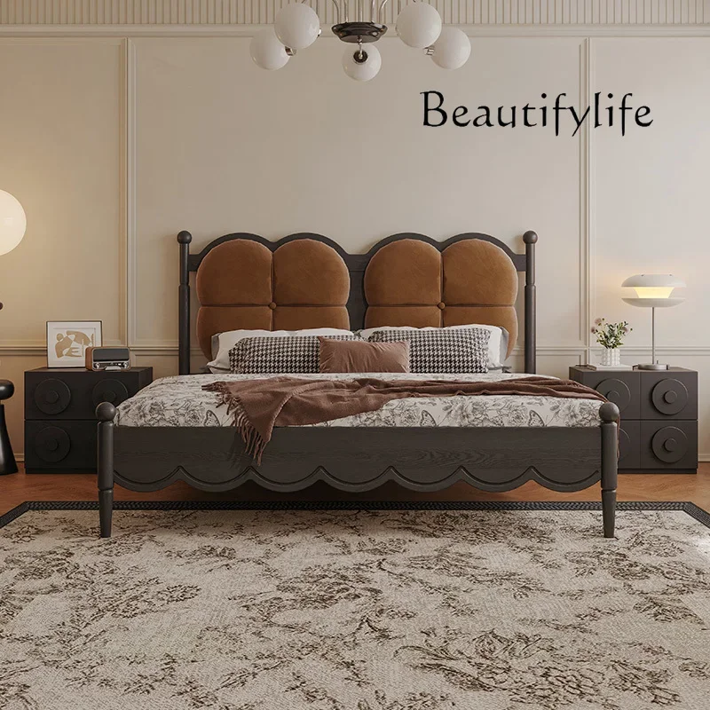 X36 French Solid Wood Bed Soft Bag Simple Ash Wood Black Retro Double Bed 1.8 Meters Master Bedroom Creative Bed
X36 French Solid Wood Bed Soft Bag Simple Ash Wood Black Retro Double Bed 1.8 Meters Master Bedroom Creative Bed
