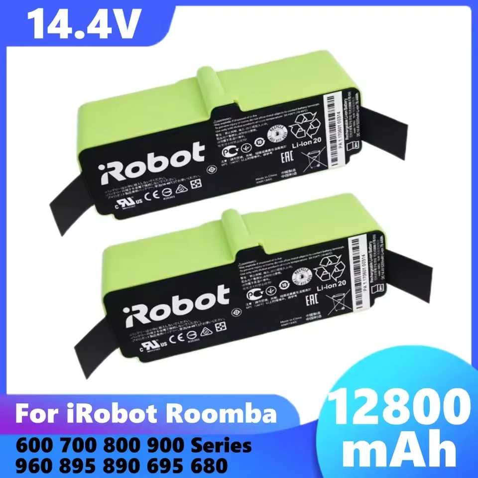 14.4V For IRobot Roomba 12800mAh Battery Roomba 600 700 800 900 Series Vacuum Cleaner IRobot Roomba 655 780 805 890 960 Part
14.4V For IRobot Roomba 12800mAh Battery Roomba 600 700 800 900 Series Vacuum Cleaner IRobot Roomba 655 780 805 890 960 Part