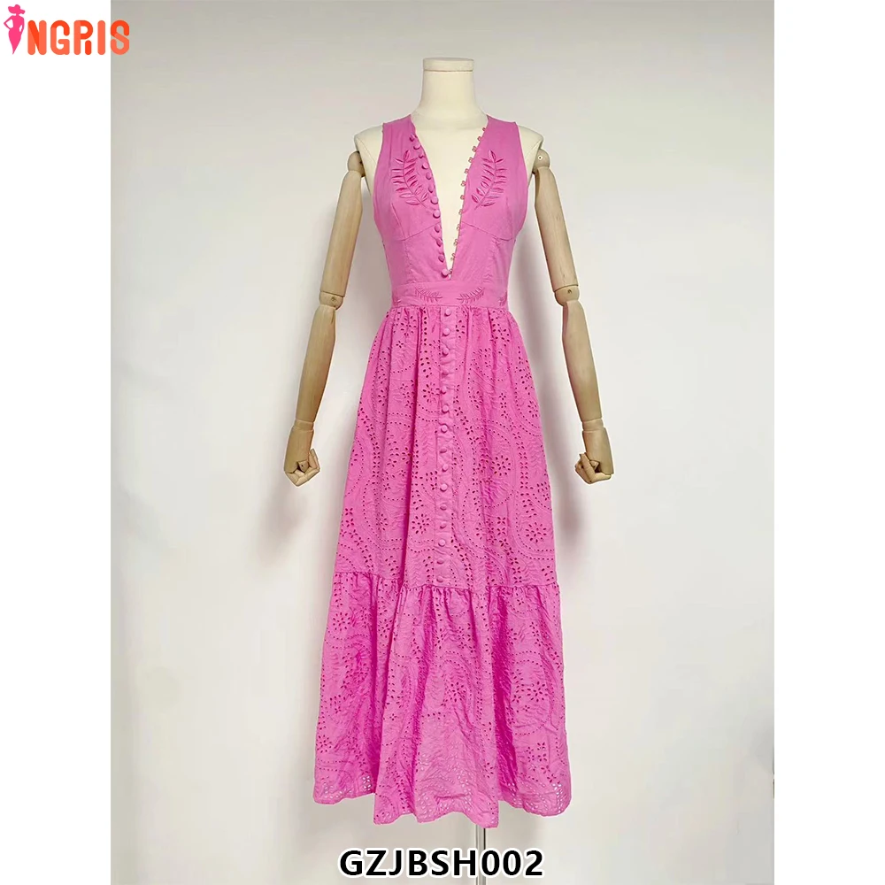 Casual Dress for Women V-neck Button Embroidery Pattern Custom logo Flower Breathable Summer Sleeveless Dresses-GZJBSH002
Casual Dress for Women V-neck Button Embroidery Pattern Custom logo Flower Breathable Summer Sleeveless Dresses-GZJBSH002