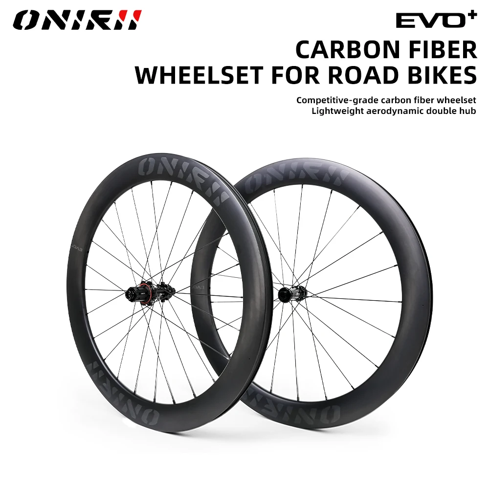ONIRII DWC EVO+ Carbon Road Wheels F21 R24 Holes HG XDR Hub Competition-grade Tubeless-ready Ultra-light wheels for Road Bikes
ONIRII DWC EVO+ Carbon Road Wheels F21 R24 Holes HG XDR Hub Competition-grade Tubeless-ready Ultra-light wheels for Road Bikes