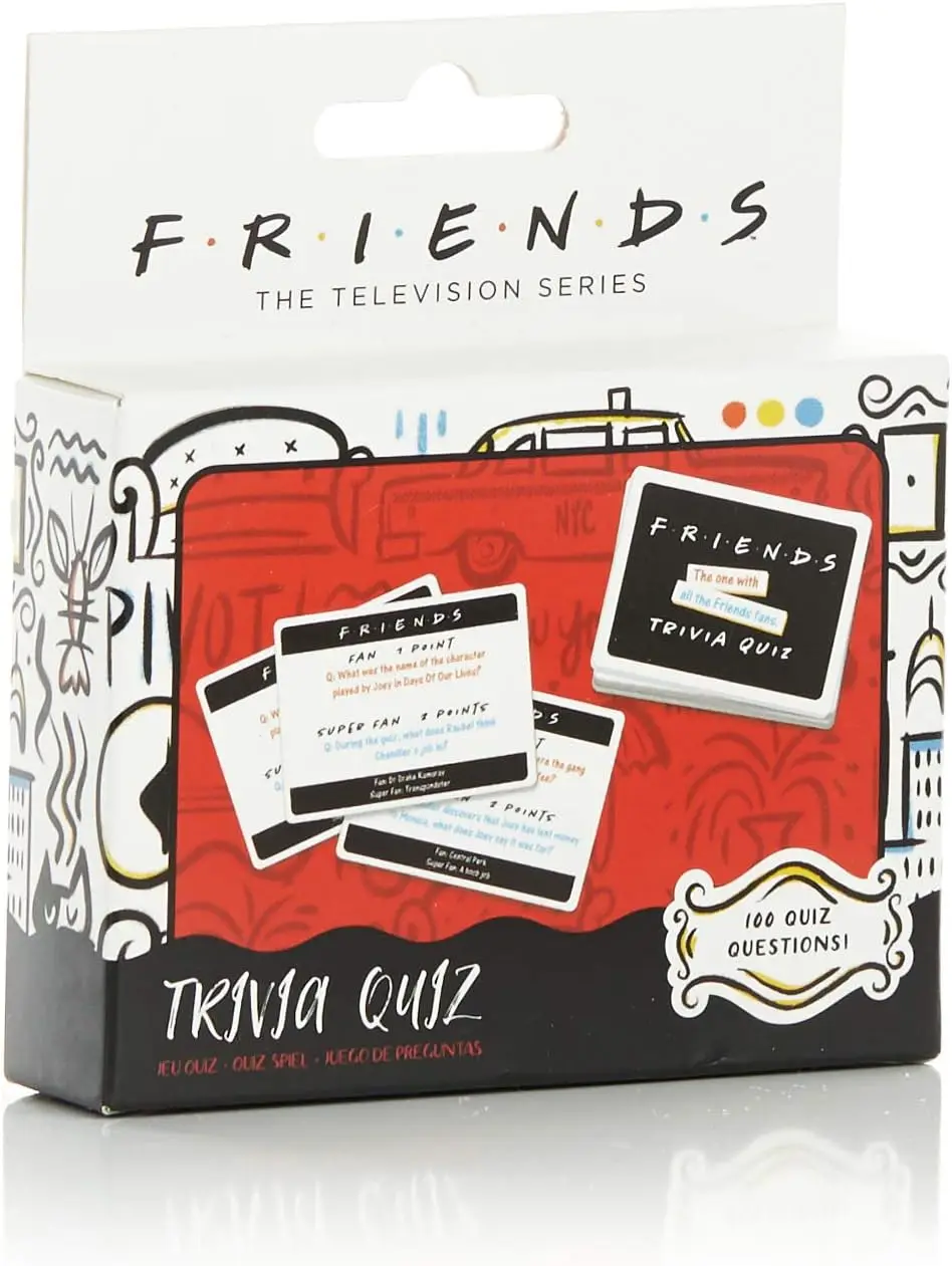 Friends TV Show Trivia Quiz Game - 100 Questions for Game Night
Friends TV Show Trivia Quiz Game - 100 Questions for Game Night