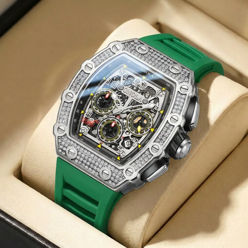 1pcs Men's silver dial silicone strap vintage fashion tonneau skeleton sporty details Mechanical Watch for business party holida
1pcs Men's silver dial silicone strap vintage fashion tonneau skeleton sporty details Mechanical Watch for business party holida