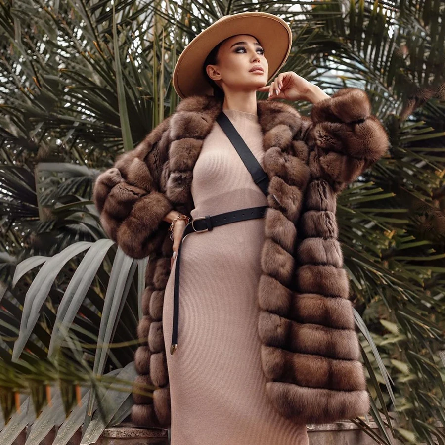 Womens Real Fur Jacket High Quality Winter Fox Fur Long Coats Luxury Clothes Women Natural Fox Fur Coat
Womens Real Fur Jacket High Quality Winter Fox Fur Long Coats Luxury Clothes Women Natural Fox Fur Coat