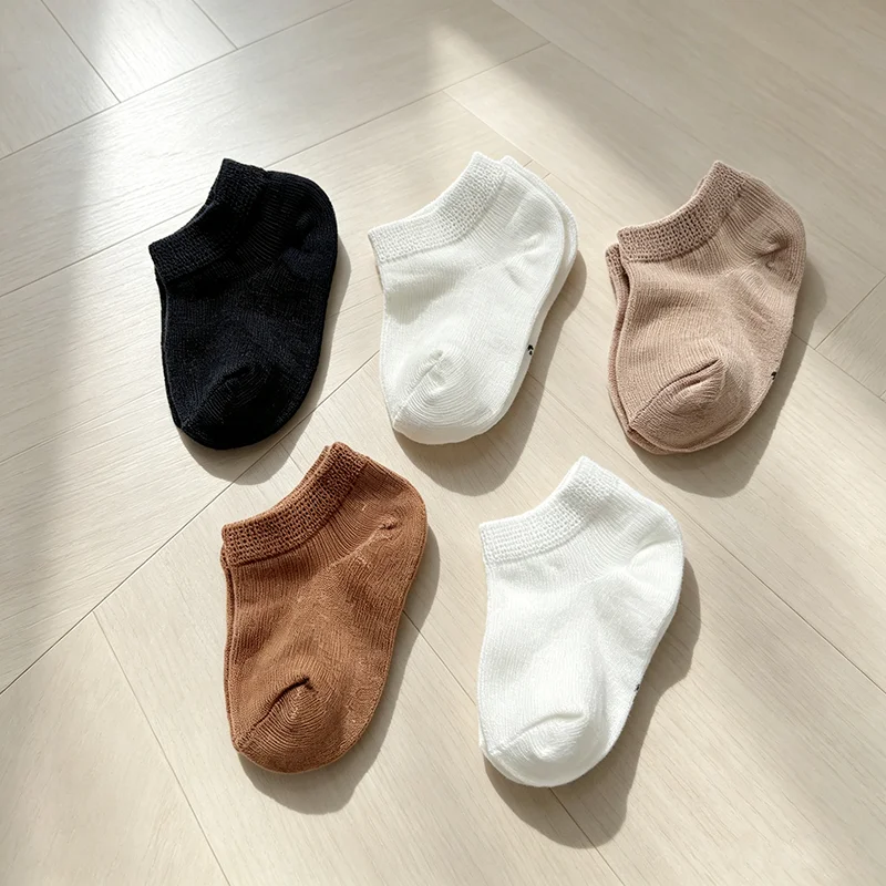 5 pairs of soft fabric baby socks in caramel color for infants and toddlers, suitable for babies aged 0-1 years, featuring boat-
5 pairs of soft fabric baby socks in caramel color for infants and toddlers, suitable for babies aged 0-1 years, featuring boat-