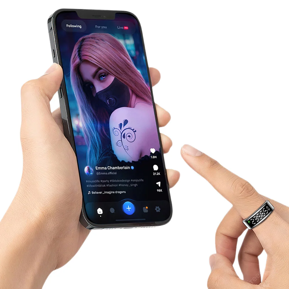 Smart Ring with Heart Rate Blood Oxygen Sleep Monitoring Health Tracker with Display Screen Health Monitor for Women Men
Smart Ring with Heart Rate Blood Oxygen Sleep Monitoring Health Tracker with Display Screen Health Monitor for Women Men