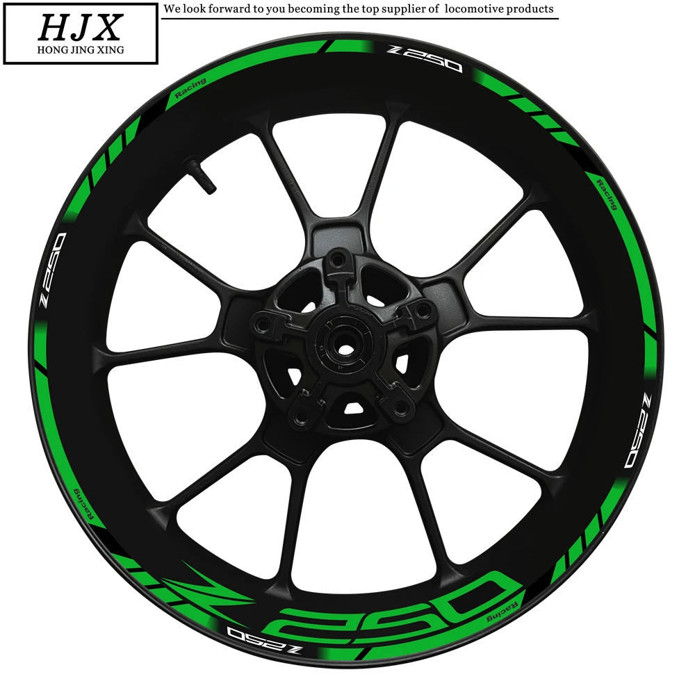 For Kawasaki Z250 Motorcycle Rim Decal Decoration Set 17 Inch Wheel Hub Z 250 New High Quality Reflective Waterproof Sticker
For Kawasaki Z250 Motorcycle Rim Decal Decoration Set 17 Inch Wheel Hub Z 250 New High Quality Reflective Waterproof Sticker