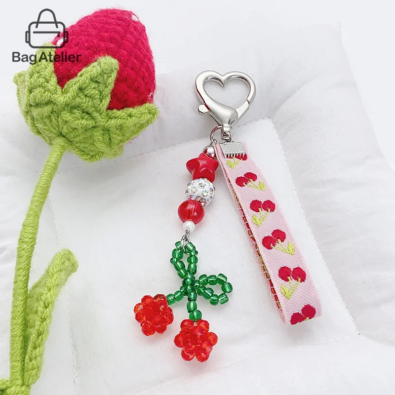 Fashion Tomato Cherry Keychain Bag Charm Colorful Beaded Couple Keychain Unique Exquisite Backpack Decoration Accessories Gifts
Fashion Tomato Cherry Keychain Bag Charm Colorful Beaded Couple Keychain Unique Exquisite Backpack Decoration Accessories Gifts