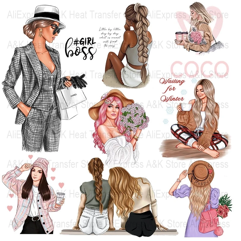 Fashion Girl Clothes Patches For Woman T-shirt Autumn Christmas Sticker Heat Transfer DIY Applique Parches Thermo Stripes Decals
Fashion Girl Clothes Patches For Woman T-shirt Autumn Christmas Sticker Heat Transfer DIY Applique Parches Thermo Stripes Decals
